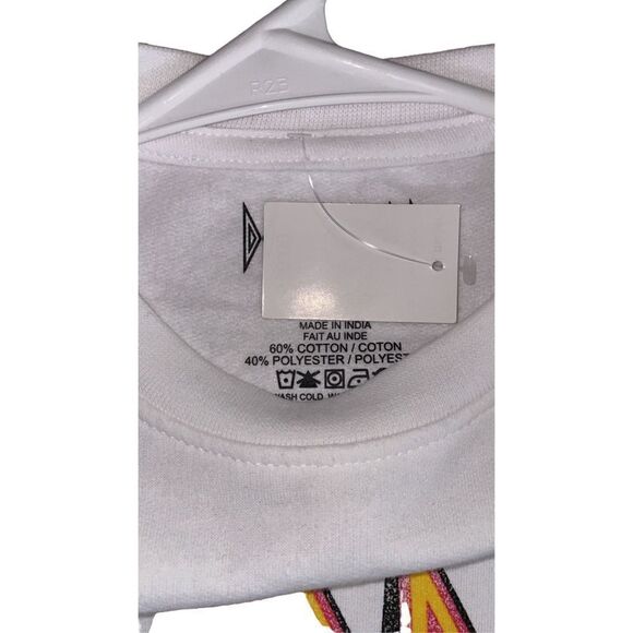 Women’s white Def Leppard crew neck sweatshirt NWOT Size S - Picture 3 of 4